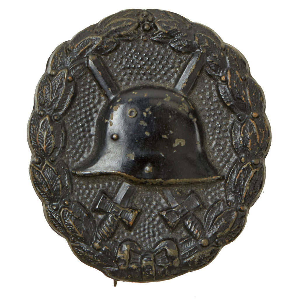 Original Imperial German WWI Hollow Back Black Wound Badge - Verwundetenabzeichen in Black Original Items