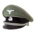 Original German WWII Rare Waffen-SS Officer Schirmmütze Visor Cap with Saddle Form Crown, Measured Size 57cm