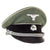 Original German WWII Rare Waffen-SS Officer Schirmmütze Visor Cap with Saddle Form Crown, Measured Size 57cm