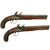 Original Late Production Matched Pair of Musket Bore British Flintlock Pistols by John Harcourt of Ipswich - Circa 1825 Original Items