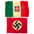 Original WWII European Axis Powers Small Flag Set: German NSDAP Flag & Kingdom of Italy Flag With Savoy Coat of Arms Original Items