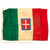 Original WWII European Axis Powers Small Flag Set: German NSDAP Flag & Kingdom of Italy Flag With Savoy Coat of Arms Original Items