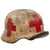Original German WWII M40 Refurbished SS Ardennes Winter Medic Sanität Helmet - Stamped EF66 Original Items