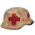 Original German WWII M40 Refurbished SS Ardennes Winter Medic Sanität Helmet - Stamped EF66 Original Items