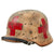 Original German WWII M40 Refurbished SS Ardennes Winter Medic Sanität Helmet - Stamped EF66 Original Items