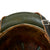 Original German WWII M40 Refurbished 12th SS Panzer HJ at Caan & Falaise Camouflage Helmet - Stamped EF66 Original Items