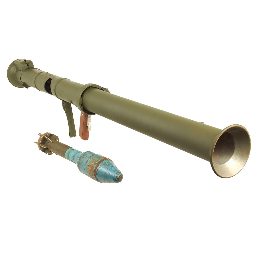 Original U.S. M20 A1 B1 3.5 Inch Super Bazooka Inert Rocket Launcher with 1945 Dated Practice Rocket - Serial 275077 Original Items