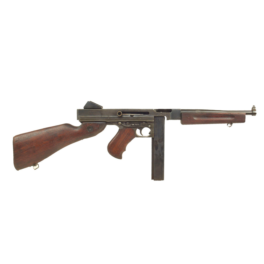 Original U.S. WWII Thompson M1A1 Display Submachine Gun by Auto Ordnance Serial 12097 - Original WWII Parts Original Items