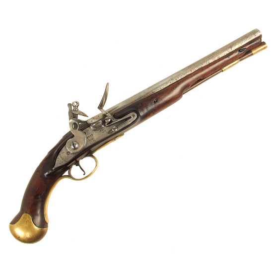 Original Early British Sea Service Flintlock Pistol by Rare Maker FARLOW of London with Belt Hook - dated 1737 Original Items