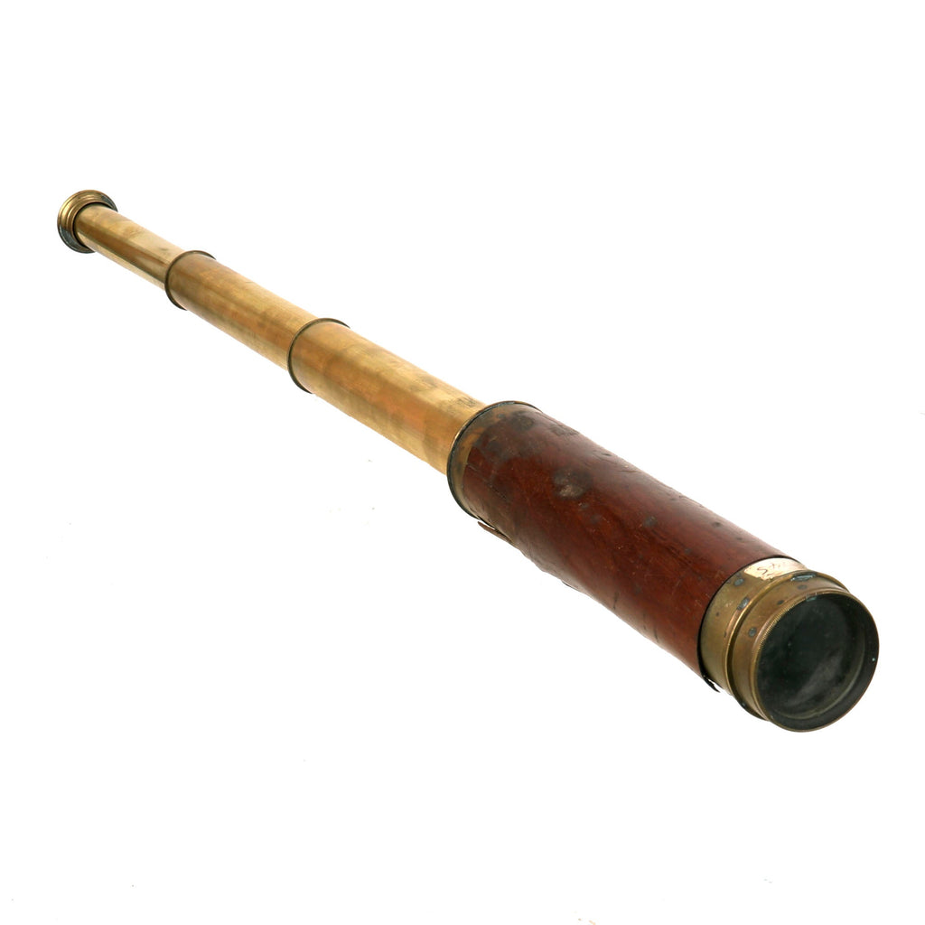 Original British 2nd Boer War Era Named 7th Hussars Three Draw Brass Spotting Telescope Engraved to Lt. Henry Barkly Dalgety Original Items