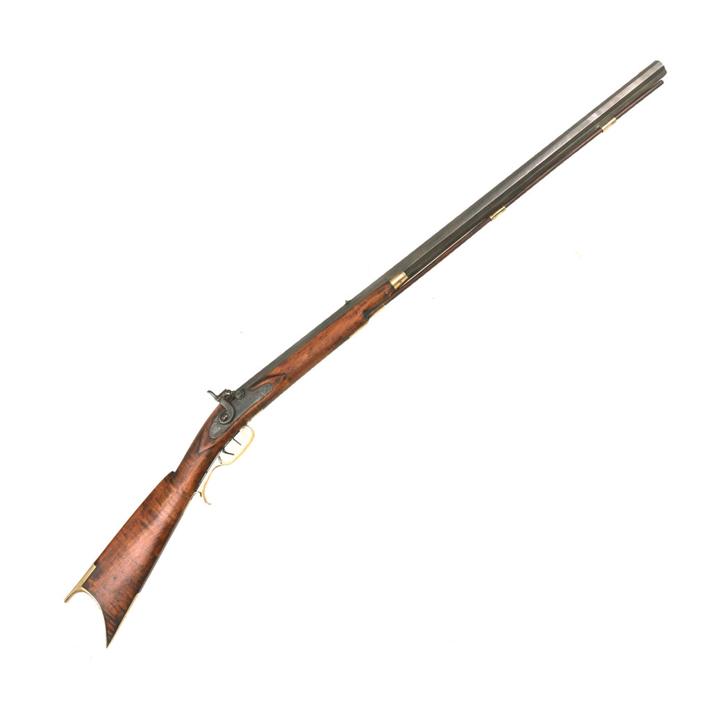 Original U.S. Pennsylvania Percussion Rifle by J.P. Guyer of Muncy with Tiger Maple Half Stock and Set Trigger - circa 1850 Original Items