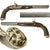 Original British Circa 1830 Rifled Percussion Pistol Sold by R.B. RODDA LONDON & CALCUTTA with Silver Lion Head Pommel Original Items