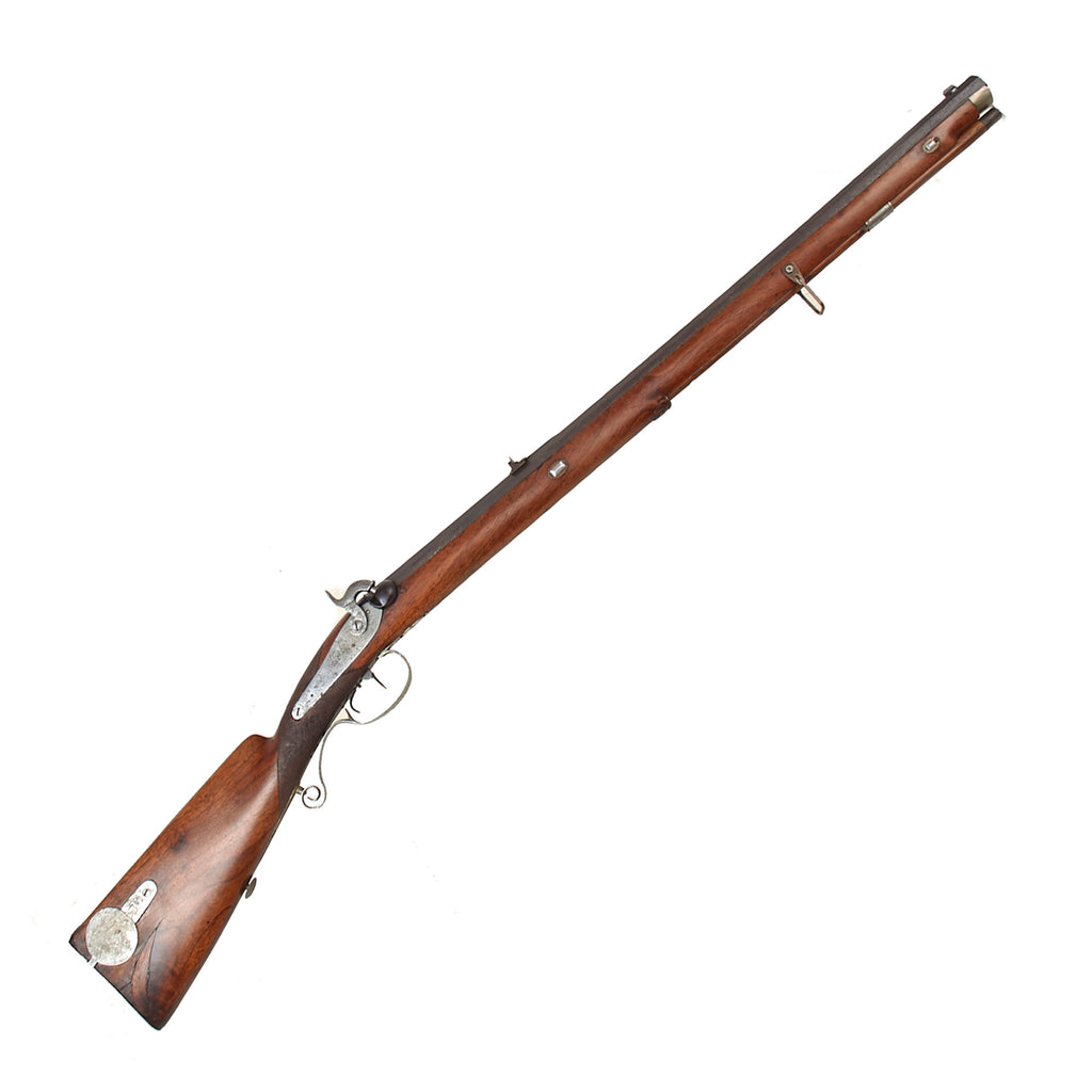 Original 19th Century German Jäger Percussion Rifle Signed J. Lehnert a Czarnikau with Octagonal Barrel & Double Set Trigger - circa 1850 Original Items