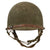 Original U.S. WWII M1-C Paratrooper Rear Seam Swivel Bale Helmet with Jump Liner by Firestone
