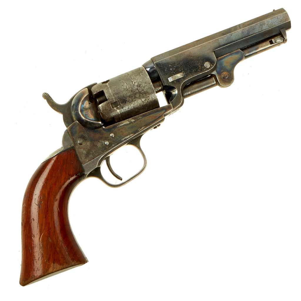 Original Excellent U.S. Civil War Colt M1849 Pocket Percussion 4" Barrel Revolver with Cylinder Scene & Iron Grip Frame made in 1859 - Matching Serial 152283 Original Items