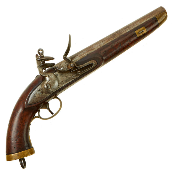 Original Dutch Napoleonic Flintlock Naval Pistol marked to Ship Staaten Generaal, Antwerpen - circa 1790 Original Items