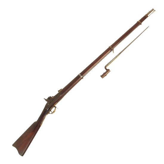 Original U.S. Civil War Springfield M-1863 Type I Massachusetts Contract Rifled Musket by Norris & Clement with Bayonet - dated 1864 Original Items