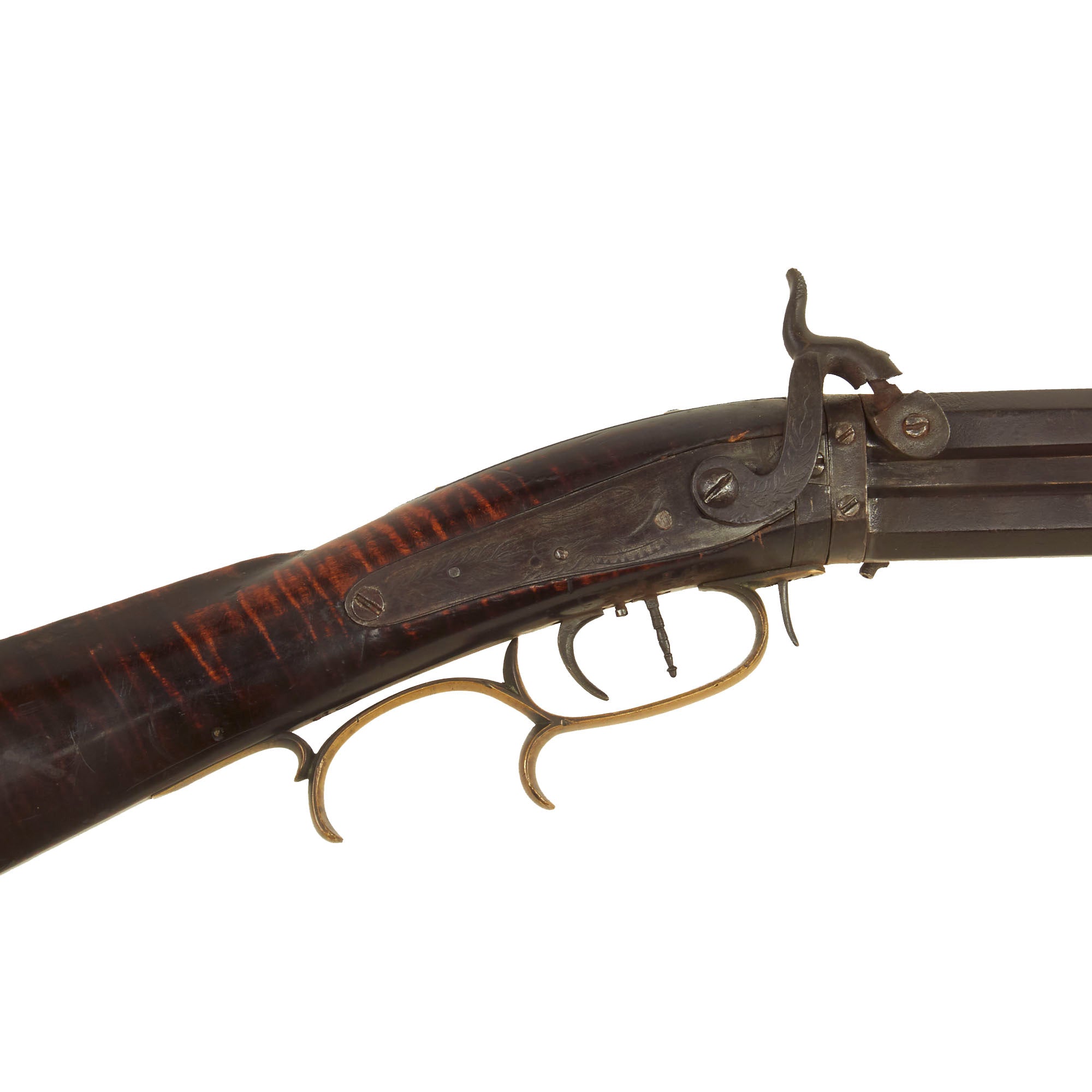 Original U.S. Pennsylvania Swivel Breech Double Barrel Percussion Rifl ...