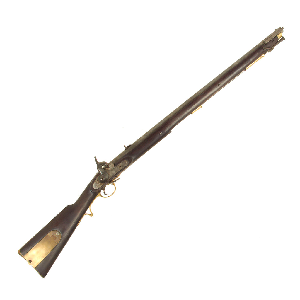Original British P-1847 2nd Pattern Side Action Lock Brunswick 2-Groove Percussion Rifle with British Proofs Original Items