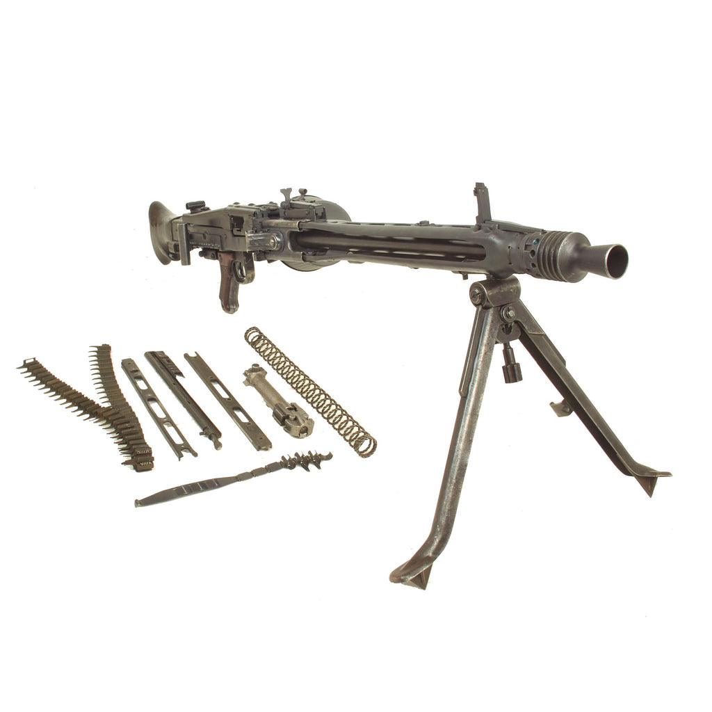 Original German WWII MG 42 Display Machine Gun by MAGET with Internal Components & Belt Drum - dated 1943 Original Items