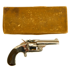 Original U.S. Smith & Wesson Nickel Plated Model 1 ½ Single Action Revolver in .32 S&W in Box - Matching Serial 77679