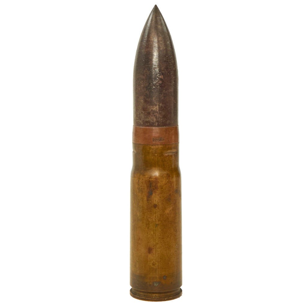 Original Italian WWI Inert 25.4 x 87mm 1” Cartridge For The FIAT-Revelli 25.4mm M1917 Automatic Cannon Original Items