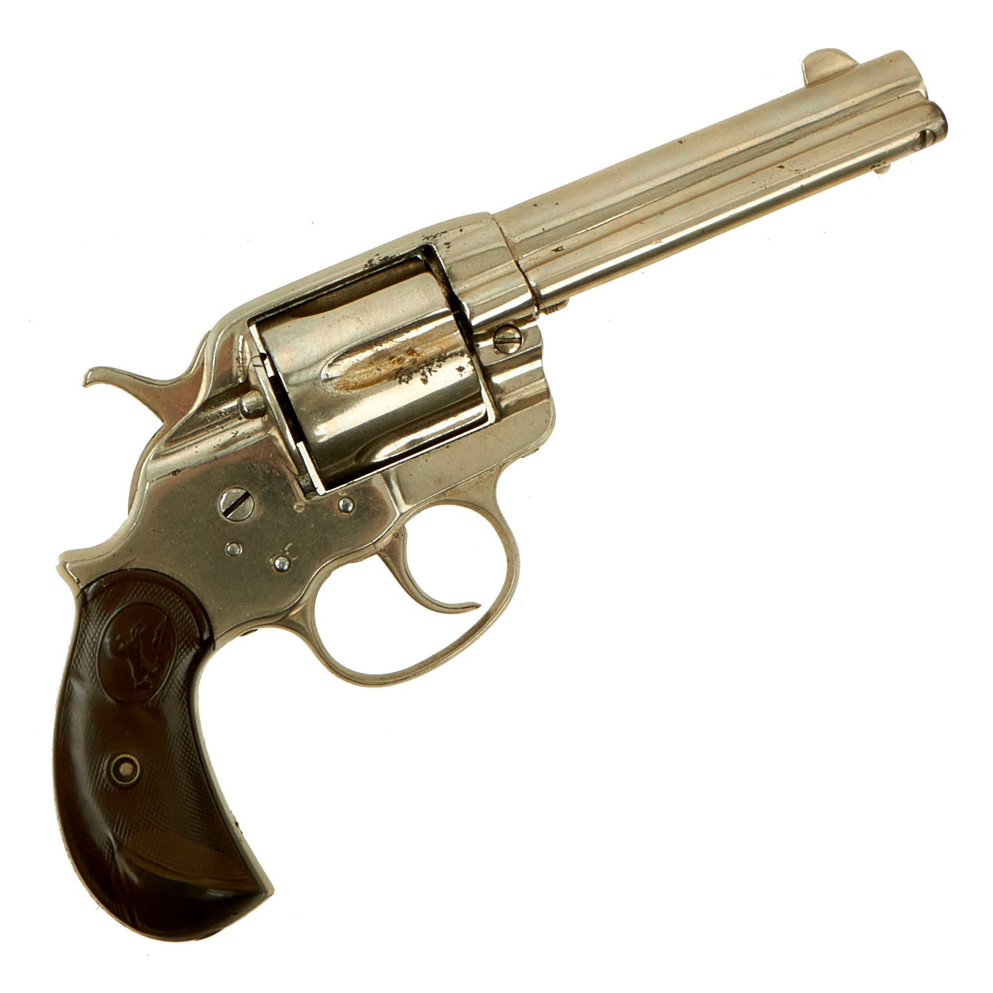 Original U.S. Colt Nickel Plated M1878 Frontier Six Shooter