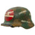 Original German WWII M40 Refurbished 84th Infantry Division Souvenir Camouflage Helmet - Stamped Q66 Original Items