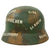 Original German WWII M40 Refurbished 84th Infantry Division Souvenir Camouflage Helmet - Stamped Q66 Original Items
