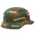 Original German WWII M40 Refurbished 84th Infantry Division Souvenir Camouflage Helmet - Stamped Q66 Original Items