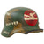 Original German WWII M40 Refurbished 84th Infantry Division Souvenir Camouflage Helmet - Stamped Q66 Original Items