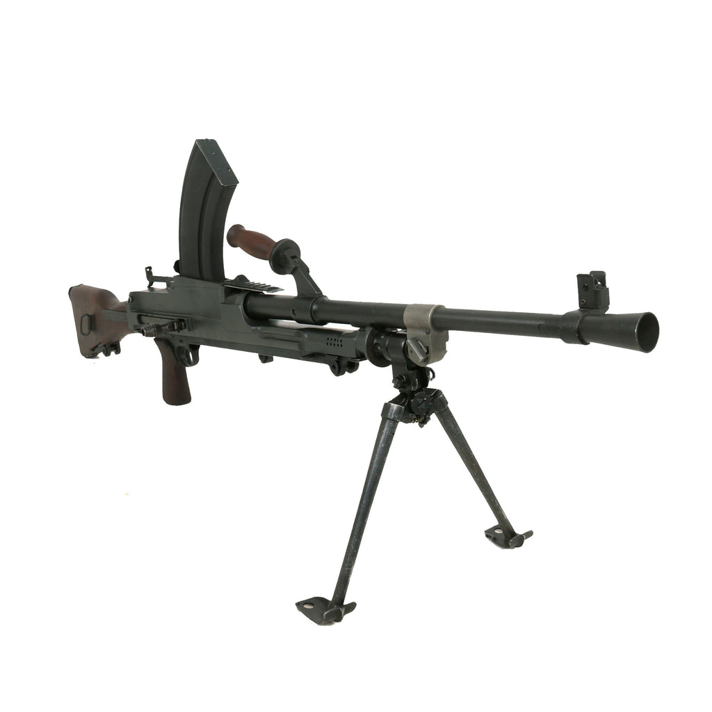 Original WWII 1942 Dated British Bren MkI* Display Light Machine Gun by Lithgow Arsenal Serial A3044 with Live Barrel & Magazine Original Items