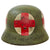 Original German WWII M40 Refurbished SS Normandy Medic Sanität Helmet - Size 64 Shell Original Items