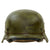 Original German WWII M40 Refurbished Battle of Kursk "Turtle Shell" Camouflage Helmet - Stamped EF66 Original Items