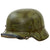 Original German WWII M40 Refurbished Battle of Kursk "Turtle Shell" Camouflage Helmet - Stamped EF66 Original Items