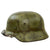 Original German WWII M40 Refurbished Battle of Kursk "Turtle Shell" Camouflage Helmet - Stamped EF66 Original Items