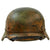 Original German WWII M40 Refurbished SS Southern Russian Front Camouflage Helmet - Stamped EF64 Original Items