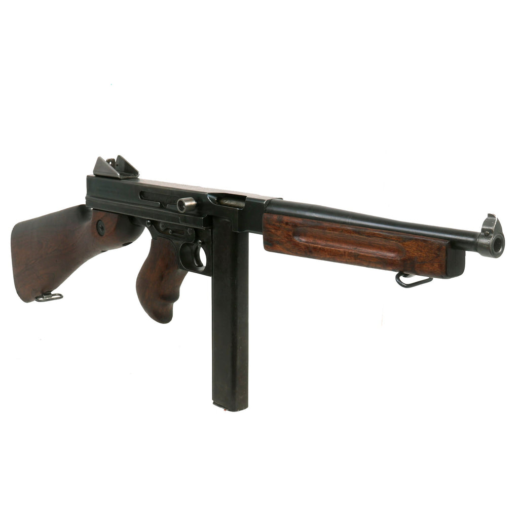 Original U.S. WWII Thompson M1 Display Submachine Gun by Auto Ordnance Serial NO. 33180 - Original WWII Parts Original Items