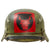 Original German WWII M40 Refurbished 34th Infantry "Red Bull" Division Souvenir Camouflage Helmet - Stamped EF66 Original Items