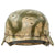 Original German WWII Refurbished M40 SS Battle of Leningrad Unique Winter Camouflage Helmet - Stamped EF66 Original Items