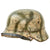 Original German WWII Refurbished M40 SS Battle of Leningrad Unique Winter Camouflage Helmet - Stamped EF66 Original Items