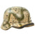 Original German WWII Refurbished M40 SS Battle of Leningrad Unique Winter Camouflage Helmet - Stamped EF66 Original Items