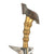 Original 19th Century Philippine Moro Kris Wavy Blade Short Sword with Embossed Metal Clad Scabbard Original Items