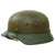 Original German WWII M40 Refurbished Battle of Kursk Two Tone SS Camouflage Helmet - Stamped Q66 Original Items