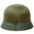 Original German WWII M40 Refurbished Battle of Kursk Two Tone SS Camouflage Helmet - Stamped Q66 Original Items