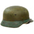 Original German WWII M40 Refurbished Battle of Kursk Two Tone SS Camouflage Helmet - Stamped Q66 Original Items
