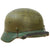 Original German WWII M40 Refurbished Battle of Kursk Two Tone SS Camouflage Helmet - Stamped Q66 Original Items