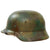 Original German WWII M40 Refurbished 1944 Pattern Normandy Camouflage SS Helmet - Stamped EF66 Original Items