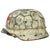 Original German WWII M40 Refurbished SS "Kampfgruppe Peiper" Ardennes Winter Medic Sanität Helmet - Stamped EF66 Original Items