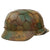 Original German WWII M40 Refurbished 12th SS Panzer HJ at Caan & Falaise Chicken Wire Camouflage Helmet - Stamped EF66 Original Items